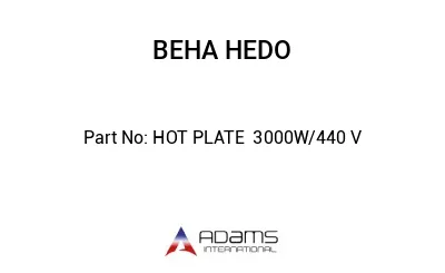HOT PLATE  3000W/440 V HOT PLATE  3000W/440 V